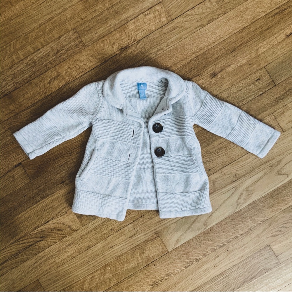 5/$25 Baby Gap Button Cardigan Cream 12-18 Months